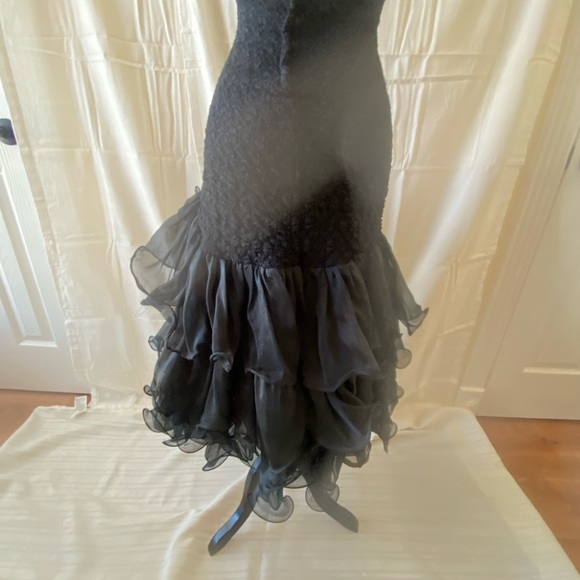 Preowned black ruffled layered dance outfit size 2-4 - Picture 6 of 11